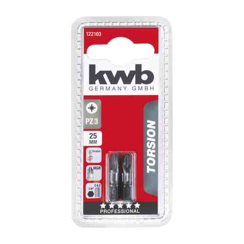 Бита KWB PZ3 25мм torsion 2шт арт. 1001239377