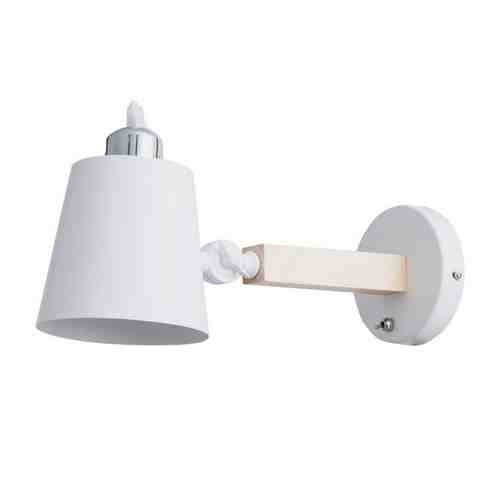 Бра ARTE LAMP Oscar 1x40Вт E27 металл дерево белый арт. 1001379403