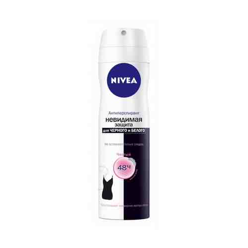 Дезодорант женский NIVEA Чистый: Невидимый для черного и белого, 150мл, спрей арт. 1000870902