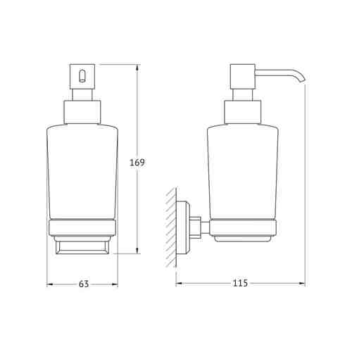 Дозатор для жидкого мыла ARTWELLE Hagel матовое стекло/хром арт. 1001407906
