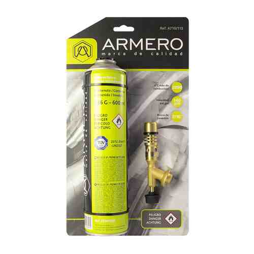 Горелка газовая ARMERO, 120 мм, баллон газовый, 600 мл арт. 1001273705