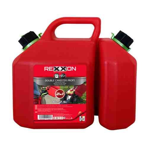 Канистра пластиковая REXXON двойная 6+2,5л красный арт. 1001411459