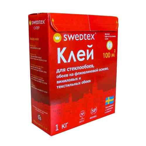 Клей для стеклообоев SWEDTEX Супер 1кг, арт.PS100 арт. 1000897496