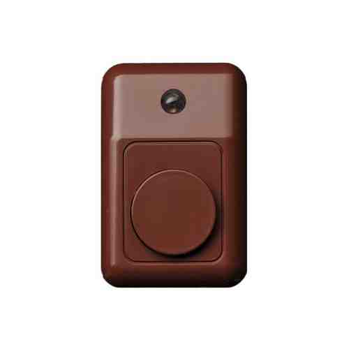 Кнопка для звонка, со световым индикаторoм, коричневая арт. 1001167229