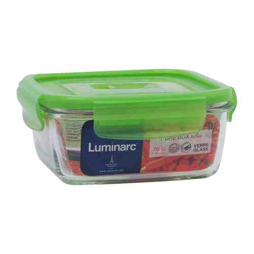 Контейнер LUMINARC Purebox Aктив 0,76л 15х7см квадратный стекло, пластик микс цвета арт. 1001287999