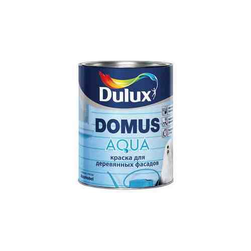 Краска фасадная в/д DULUX Domus Aqua BW для дерева 1л белая, арт.5134991 арт. 1001122153