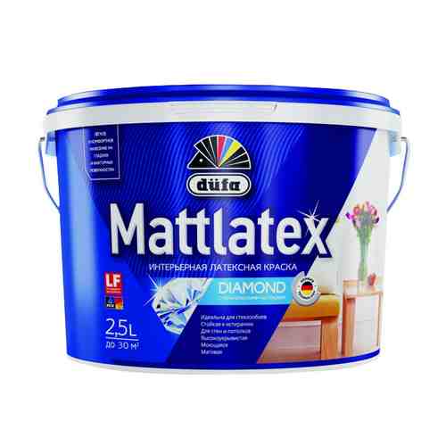 Краска в/д DUFA Mattlatex для стен и потолков 2,5л белая, арт.Н0000000247 арт. 1001340215