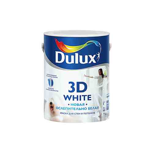 Краска в/д DULUX 3D White BW матовая 5л, арт.SH000368 арт. 1001003828