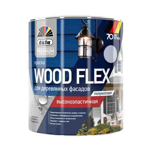 Краска в/д фасадная DUFA Premium Wood Flex для дерева база 1 0,9л белая, арт.МП00-007346 арт. 1001397988