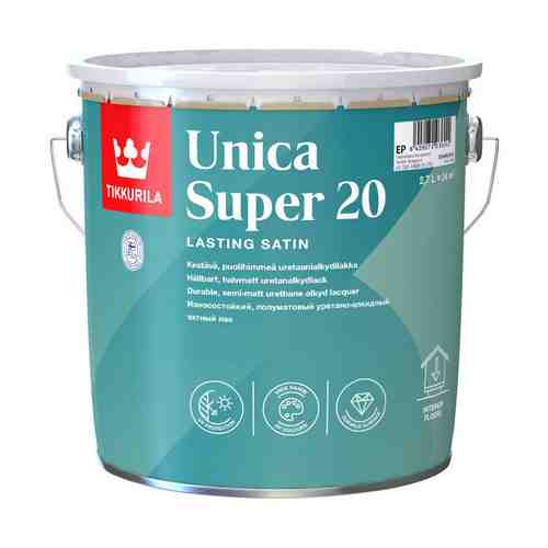 Лак алкидно-уретановый UNICA SUPER EP 2,7л п/матовый, арт.55964040130 арт. 1000784940