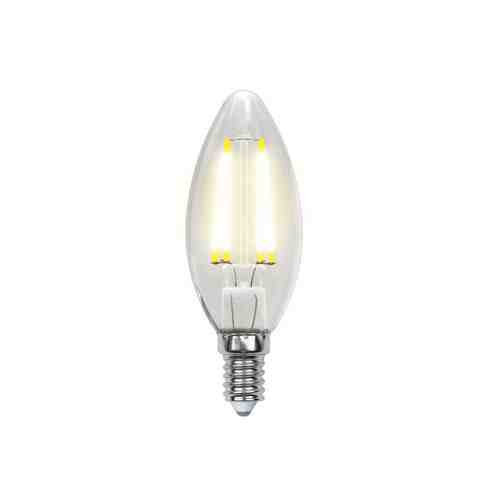 Лампа филаментная UNIEL 7,5Вт E14 4000К свеча белый свет арт. 1001335629