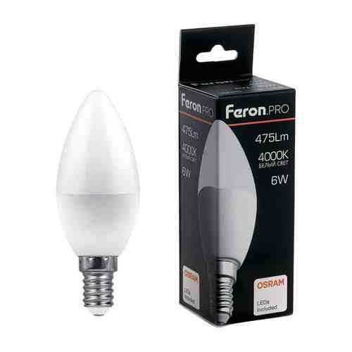 Лампа светодиодная FERON 9Вт E14 730Лм 2700K свеча арт. 1001342099