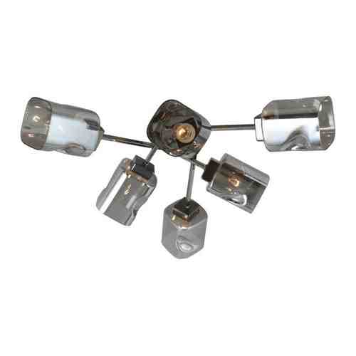 Люстра потолочная LAMPLANDIA Smokewind 6х40Вт Е14 металл черная арт. 1001290244