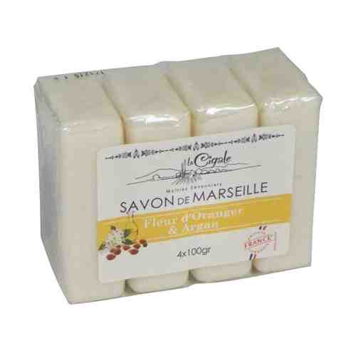 Мыло LA CIGALE Savon de Marseille Fleur d'Oranger & Argan 4шт 100г арт. 1001338899