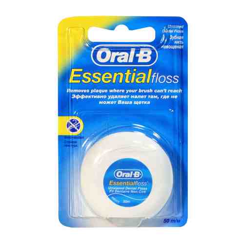 Нить зубная ORAL-B Essential floss невощеная 50м арт. 1000059947