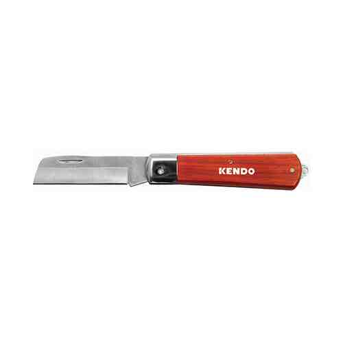 Нож KENDO складной 16мм прямое лезвие деревянная ручка арт. 1001071359