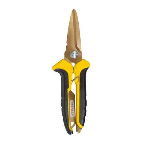 Ножницы по металлу STANLEY прямые 250мм двухкомпрнентная ручка арт. 1001238653
