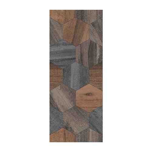 Плитка настенная 20х50 Миф 1 (соты), темно-коричневая арт. 1001306710