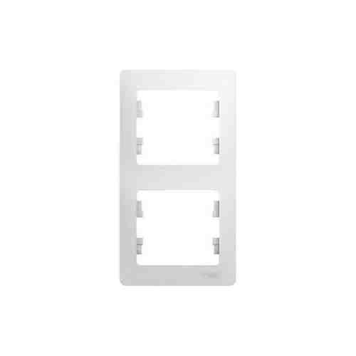 Рамка 2 поста SCHNEIDER ELECTRIC Glossa белый вертикальное арт. 1001046263