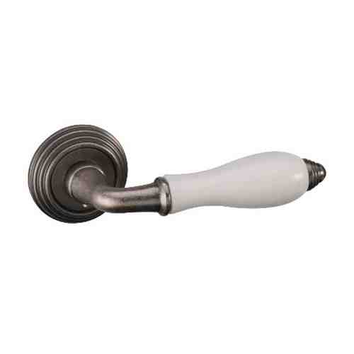 Ручка дверная ADDEN BAU керамическая Porcellana V214, серебро арт. 1001182098