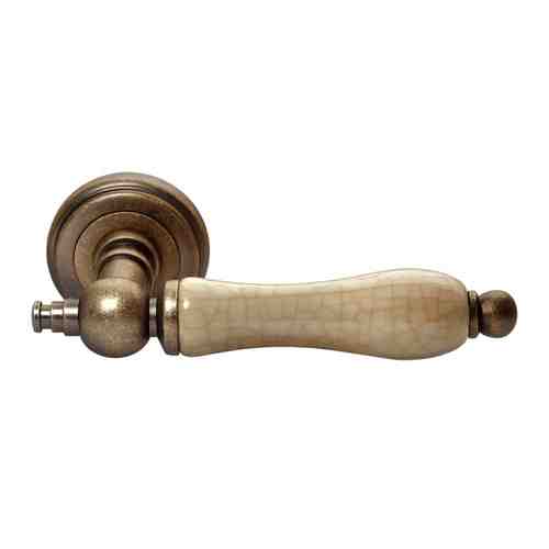 Ручка дверная MORELLI Classic 42, керамика, античная бронза, шампань арт. 1001231483