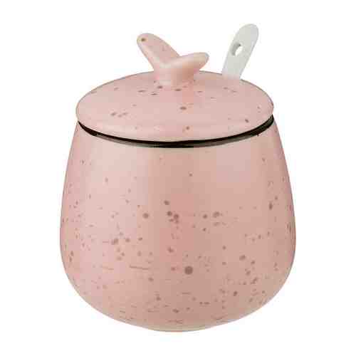 Сахарница LEFARD Сosmos розовая 350мл с ложкой керамика арт. 1001402466