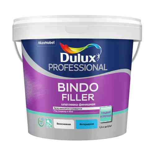 Шпатлевка готовая DULUX Bindo Filler финишная 1,5кг арт. 1001263330
