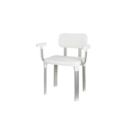 Стул-кресло PRIMANOVA 34х42см с подлокотниками белый арт. 1001134707