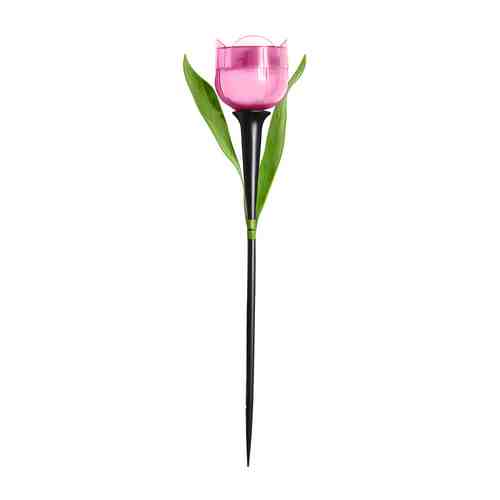 Светильник на солнечной батарее UNIEL Pink Tulip 30,5см пластик розовый арт. 1001322827