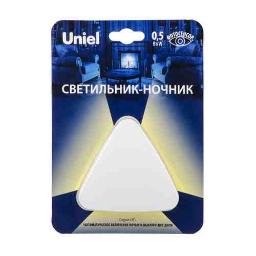 Светильник ночник UNIEL LED 40Лм 4000К белый треугольный арт. 1001419150