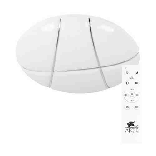 Светильник светодиодный ARTE LAMP Biscotti 1x72Вт LED 2700/7000К акрил белый серебро арт. 1001388304