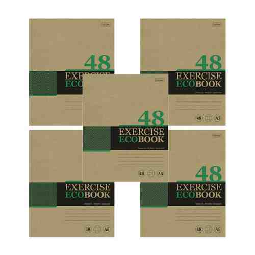 Тетрадь 48л клетка А5 HATBER Экобук 5 дизайнов арт. 1001397452