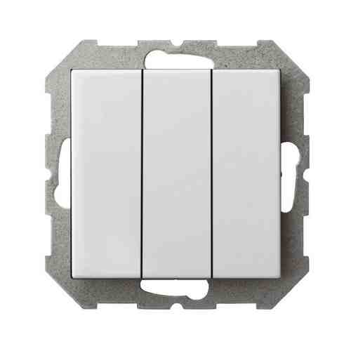 Выключатель 3-клавишный LIREGUS Epsilon, без рамки, белый арт. 1001028368